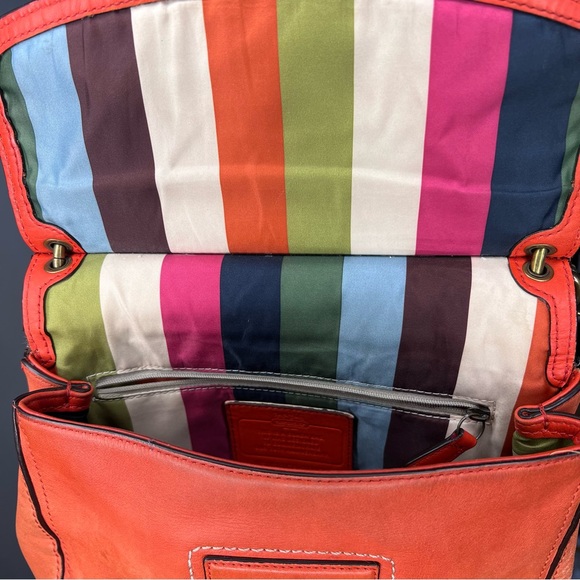 Coach orange Limited Edition 70th anniversary Willis Satchel Crossbody Purse - Picture 10 of 10